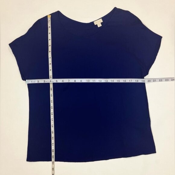 HANRO‎ Made in Turkey 🇹🇷 Crew Neck Short Cap Sleeve Pullover Blouse Size SMALL - Picture 7 of 10